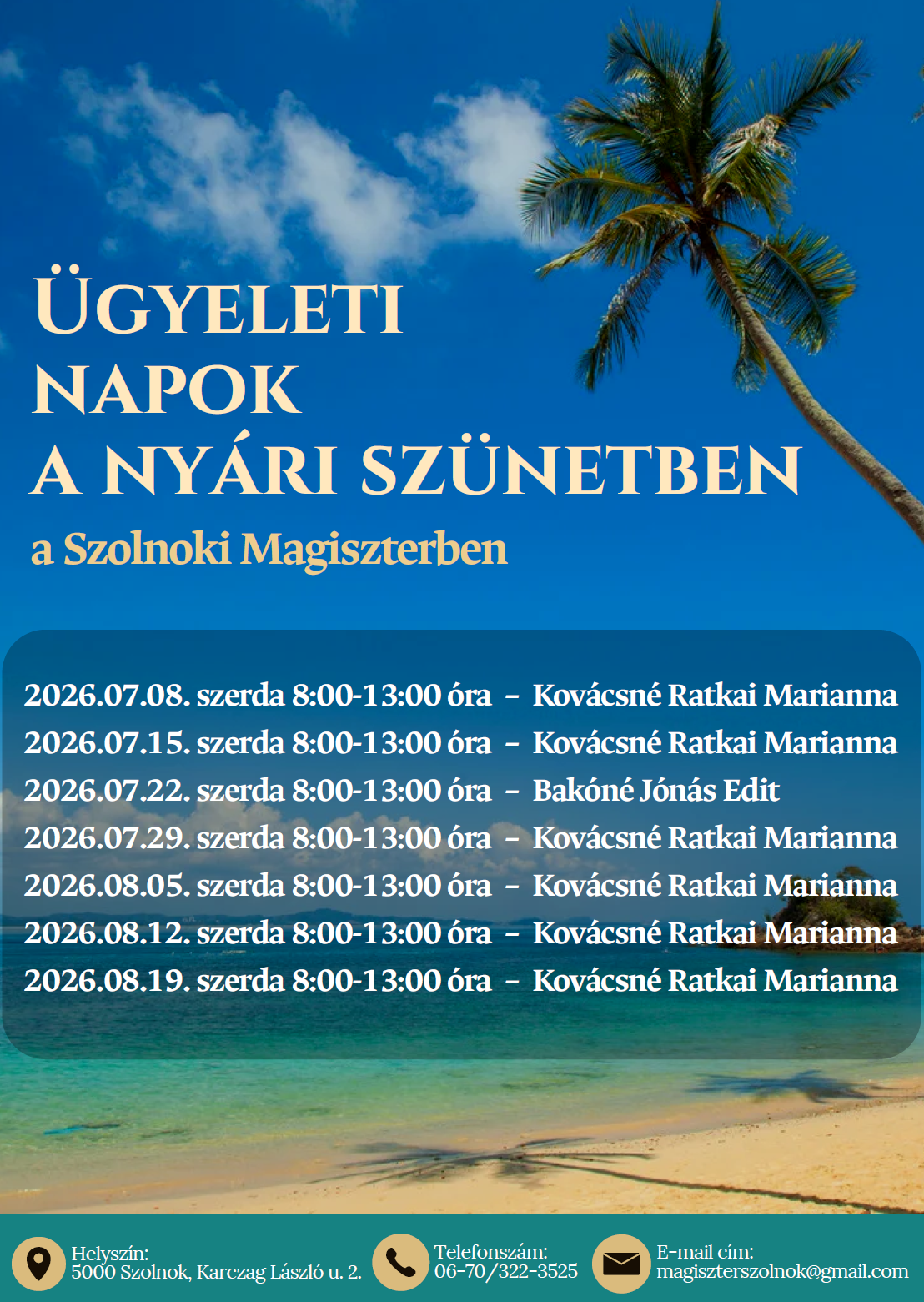 Nyári ügyelet
